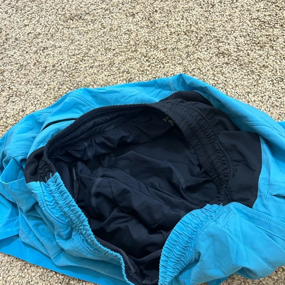 Birddogs Blue Black Athletic Gym Shorts Spandex Men's Drawstring Navy Lined Sz M - Picture 9 of 10